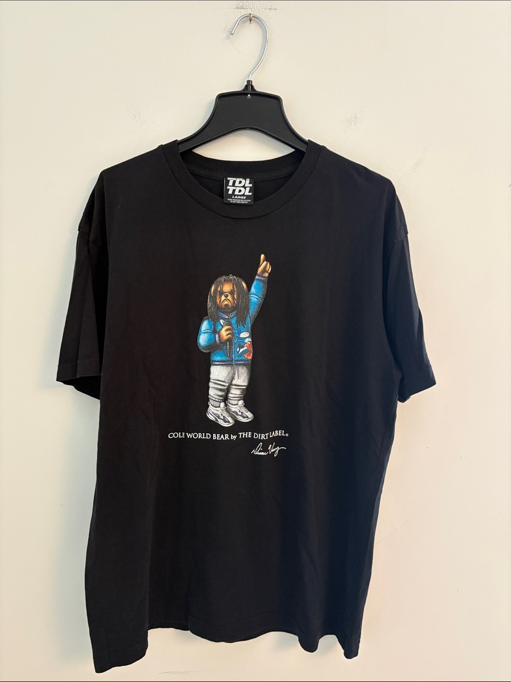 The Dirt Label ‘Cole World Bear’- Graphic Tee Size Large